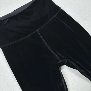 Beyond Yoga Velvet Velour Leggings Women’s Medium Black High Rise Stretch Yoga thumbnail 3