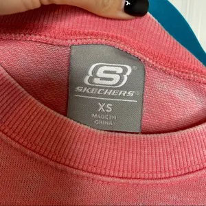 SKECHERS Womens Pink Logo Burnout Crew Neck Pullover Sweatshirt Size XS thumbnail 4