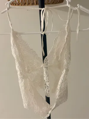 Sheer Lace Halter Bralette thumbnail 3