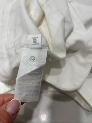 NWOT Banana Republic White Linen-Blend Top thumbnail 9