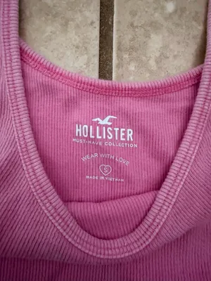 Hollister Pink Ribbed Tank Top thumbnail 2