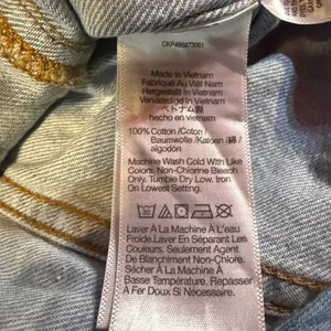 Madewell Women Small Light Wash Denim Trucker‎ Vest Blue Button Up Western Moto thumbnail 6