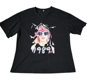 1989 Swiftie‎ Graphic T-Shirt Black XL Oversized Pop Art Seagulls Tee thumbnail 1
