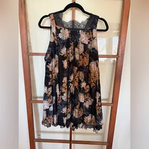 Free People Intimately So You Say Floral Lace Trim Chemise Slip Dress - Small thumbnail 6