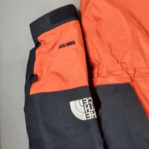 The North Face Mountain Light Jacket Women M Orange Black Gore-Tex Vintage Hood thumbnail 2