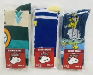 New Peanuts Cartoon Crew Socks Adult Shoe Size 6-13 Novelty Fun Set of 3 Pairs thumbnail 1