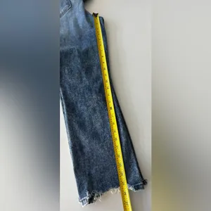 Judy Blue Cropped Bootcut Jean Distressed Stretch High Rise Chewed Hem Boho 7/28 thumbnail 7