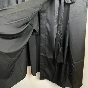 Fox & Royal City Chic Long Black Satin Robe Classic Minimalist Plus Size 18 M thumbnail 7