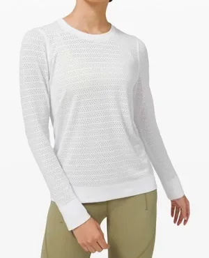 Lululemon Swiftly Breathe Long Sleeve Squad White thumbnail 1