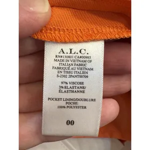 A.L.C. Kennedy‎ Trouser Pants Clementine Orange Straight Leg Slacks NEW Size 00 thumbnail 6