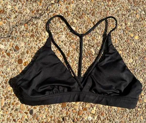 Victoria’s Secret Strappy Workout Sports Bra Black Low Impact XS thumbnail 1