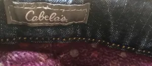 Cabela's Flannel Lined Purple Polka Dot Jeans Women’s Size 12 R thumbnail 7