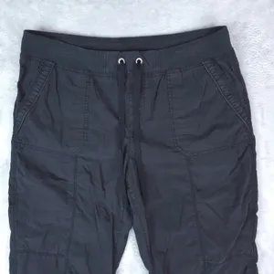 DKNY Sport Capri Pants Women XL Black Drawstring Cargo Pockets Athleisure thumbnail 3