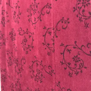 VTG 90s Whimsigoth Jumper Dress Medium Burgundy Paisley Maxi Faux Suede‎ Western thumbnail 5