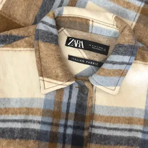 ZARA Wool Alpaca‎ Plaid Shacket Shirt Jacket Pockets Outdoors Preppy Medium thumbnail 11