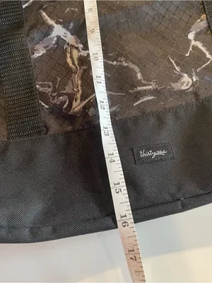 Thirty One Cinch Utility Tote Black Midnight Marble Reusable Double Strap thumbnail 4