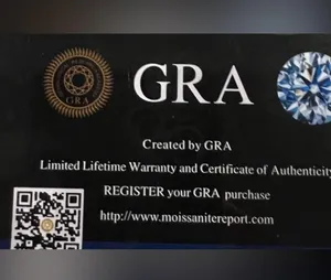 GRA Certified Moissanite 2 Carat Round Solitaire Ring Gold thumbnail 8