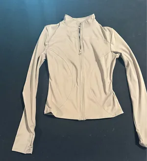 Zip up jacket Tan thumbnail 1