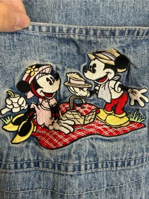 Vintage 90’s 1990’s Mickey Inc Disney Denim Short Overalls size Medium Women’s thumbnail 6