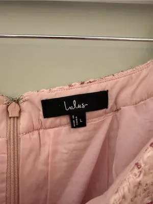 Lulus Charmed Perfection Pink Tweed Sequin Pearl Mini Skirt Large thumbnail 7