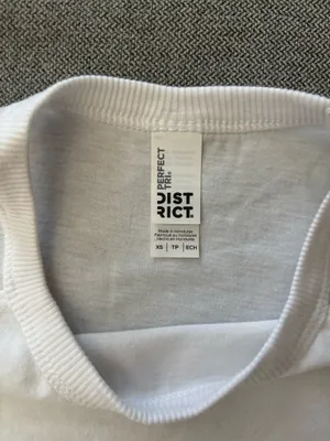 District Made High Neck White Rocker Tank Top XS thumbnail 2