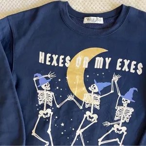 Wound Up Hexes On My Exes Crewneck Sweatshirt thumbnail 2