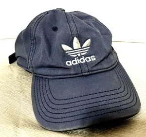 Adidas Originals Blue Baseball Cap‎ Hat trefoil cotton adjustable adult O/S thumbnail 1