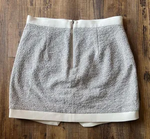 Banana Republics Womens Asymmetric Dressy Black/White Square Textured Skirt Sz 0 thumbnail 4