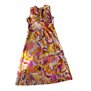 Chloe + Rene Maxi Dress Sunny swirl retro Print Boho print Summer Beachy Size L thumbnail 3