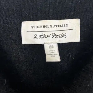 Stockholm Atelier & Other Stories Black Small Collard Knit Cardigan Sweater Wool thumbnail 3