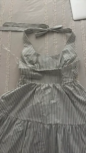 Grey Striped Dress thumbnail 2