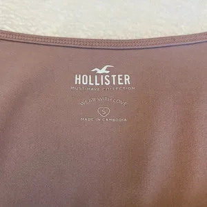 Hollister Women's Dusty‎ Pink Long Sleeve Tank Top thumbnail 2