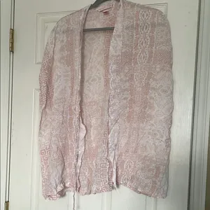 Victoria's Secret Kimono Shawl Womens Small One Size Pink Geometric Print thumbnail 2