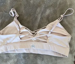 ALO interlace strappy sports bra thumbnail 1