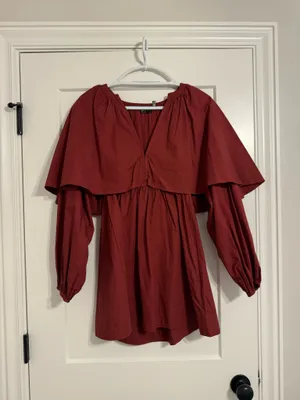 ASOS Red Cape Mini Dress thumbnail 2