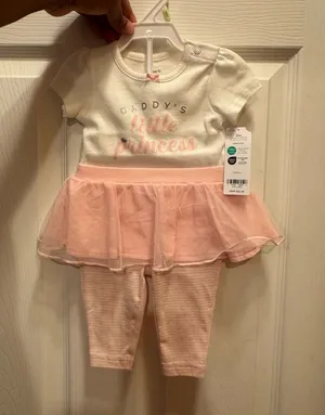 Carters Daddy’s little princes 2 piece set Pink Size 3 months thumbnail 1