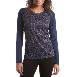 Patagonia Capilene‎ Midweight Crew Women's Small Artic Ox Geo Blue Baselayer Top thumbnail 2