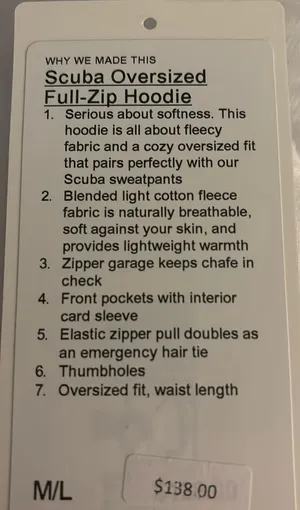 Lululemon scuba  thumbnail 4