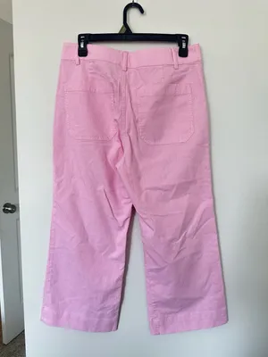 J.Crew Pink Wide-Leg Crop Pants Women's Size 28P thumbnail 3