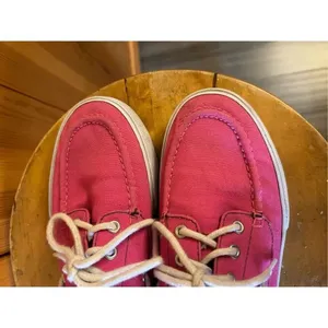Polo Ralph Lauren Lilia canvas stripes pink size 9B ￼ thumbnail 6