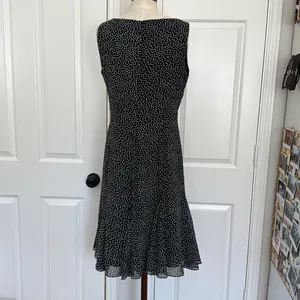 Chaps trumpet hem polka dot sleeveless midi dress thumbnail 10