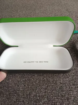 Kate Spade Green & Black Eyeglass Case So Happy To See You thumbnail 4