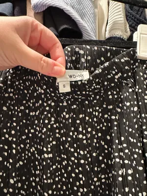 WD.NY Black and White Polka Dot Maxi Skirt thumbnail 4