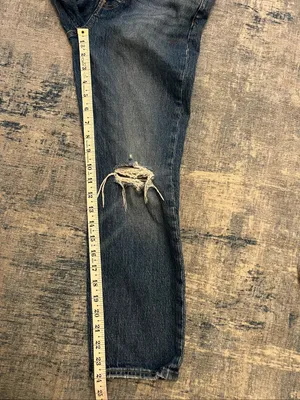 Gap Denim Distressed Button Fly Cheeky Straight High Rise Jeans Size 25 / 0P thumbnail 6