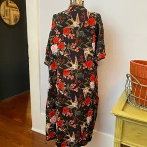 Gibson Latimer Floral Kimono Floral Boho Hippie Duster - Size Medium thumbnail 5