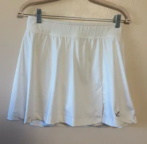 Maks‎ Women’s Skirt Tennis Golf Pickleball Lycra Shorts Stretch White Size Large thumbnail 1