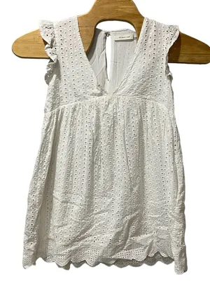 Mustard Seed Dress Lace Ruffle Sleeves Lightweight‎ Shorts Lined Small V Neck thumbnail 1