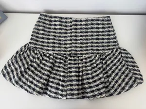 Lulus tweed skirt black and white thumbnail 3