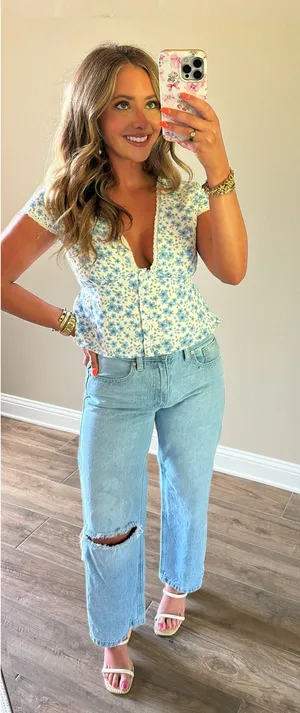 Floral blouse Yellow thumbnail 1
