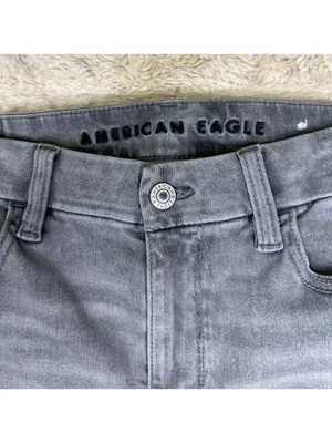 American Eagle grey Curvy Hi-Rise Next Level Stretch jeggings Size 8 X-Long thumbnail 3